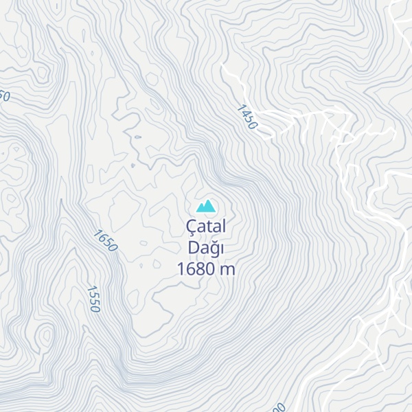 Map of Çatal Dağı