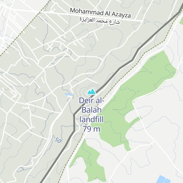 Map of Deir al-Balah landfill
