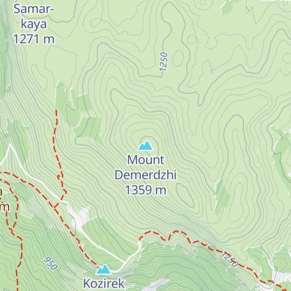 Map of Mount Demerdzhi