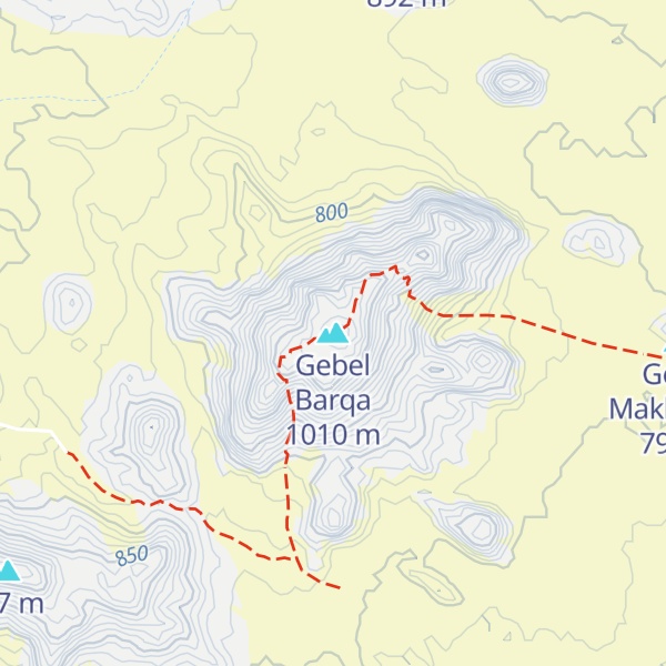 Map of Gebel Barqa