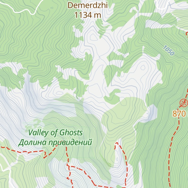 Map of Yuzhnaya Demerdzhi