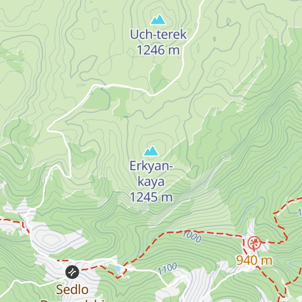 Map of Erkyan-kaya
