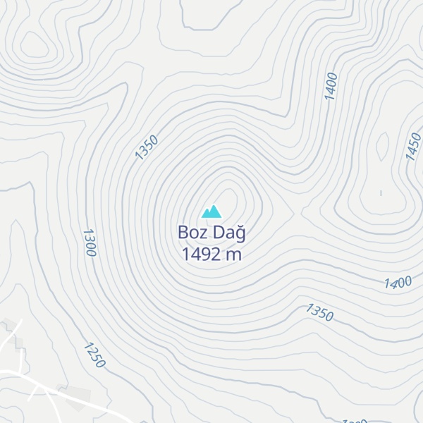 Map of Boz Dağ