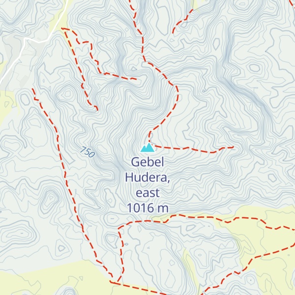 Map of Gebel Hudera, east