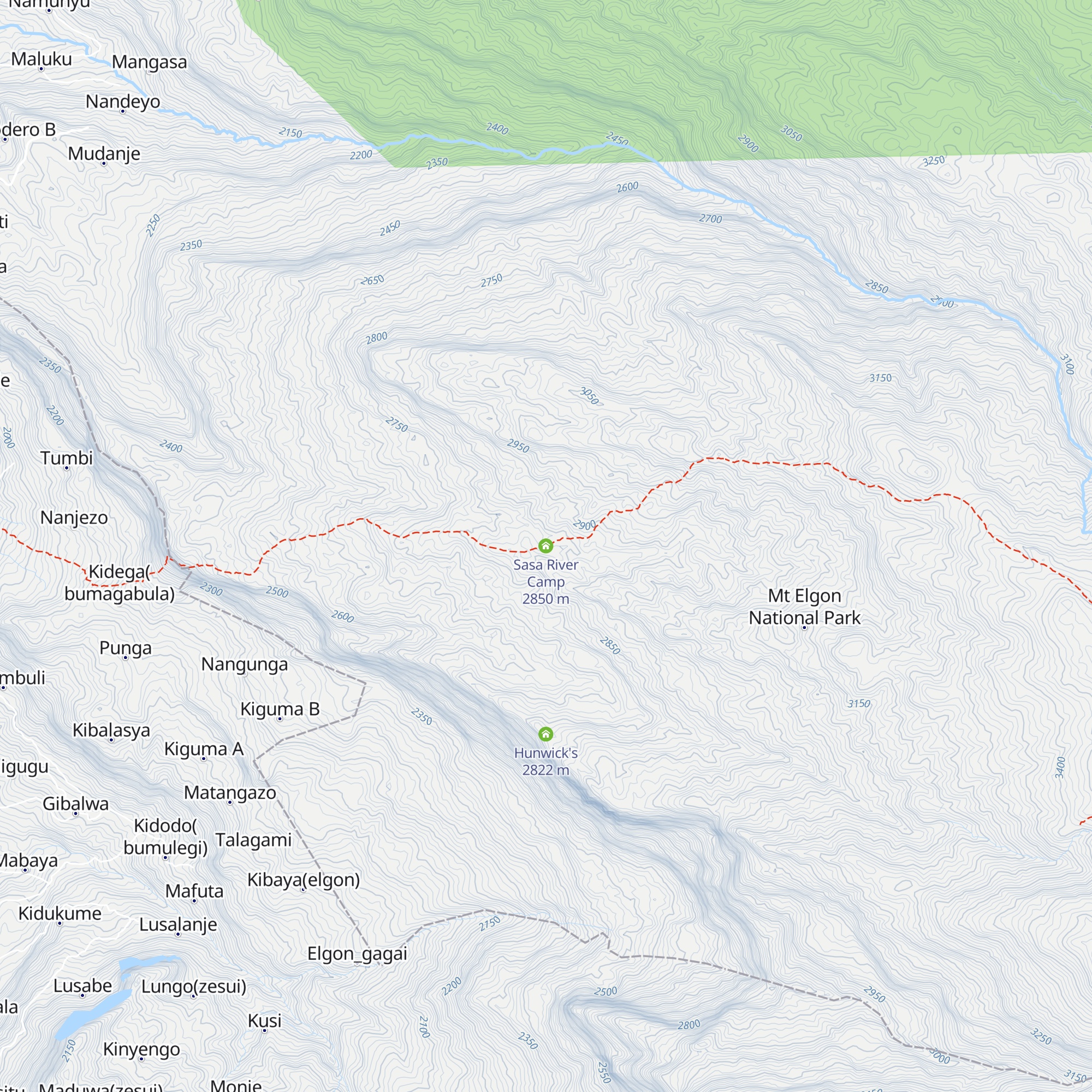 Sasa River Camp map