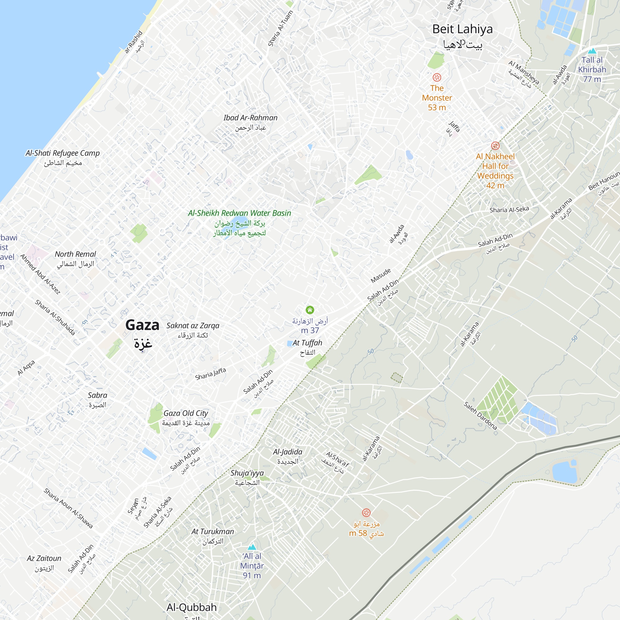 أرض الزهارنة map