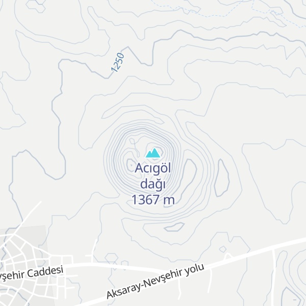 Map of Acıgöl dağı