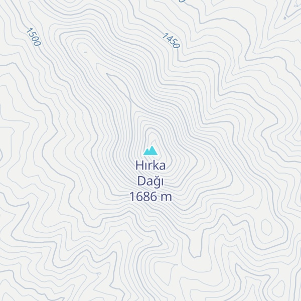 Map of Hırka Dağı