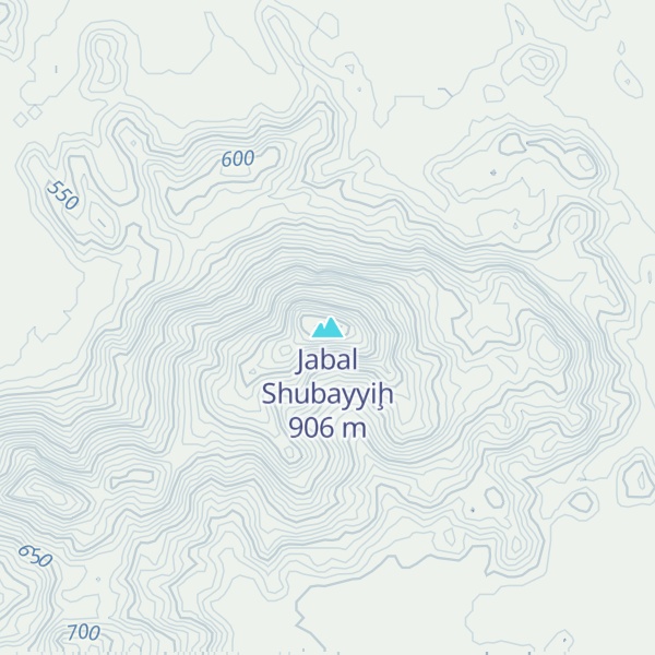 Map of Jabal Shubayyiḩ