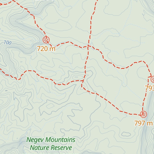 Map of Mt. Karkom peak