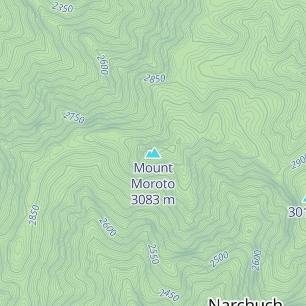 Map of Mount Moroto
