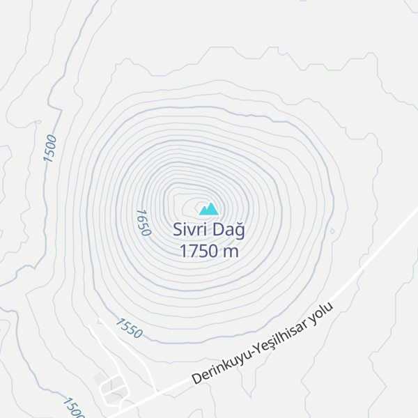 Map of Sivri Dağ