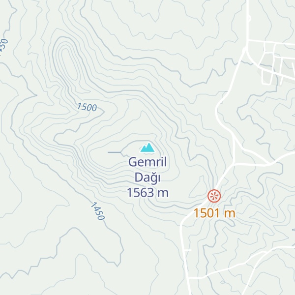 Map of Gemril Dağı