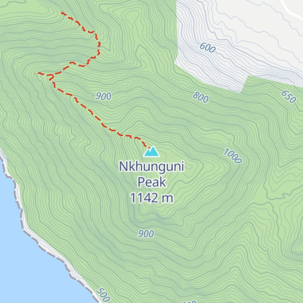 Map of Nkhunguni Peak