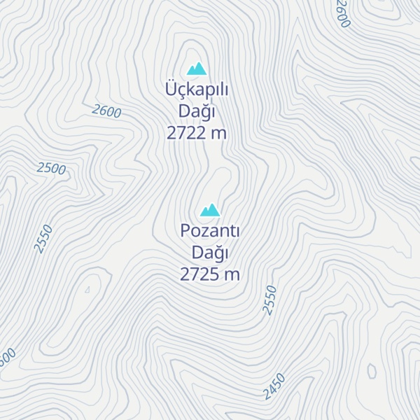 Map of Pozantı Dağı