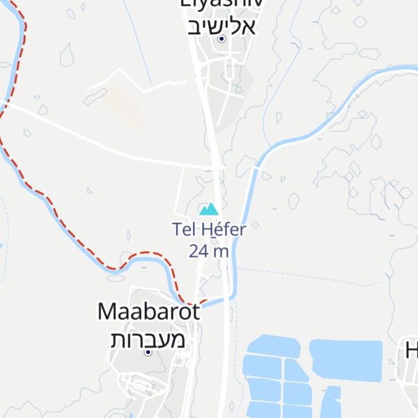 Map of Tel H̱éfer