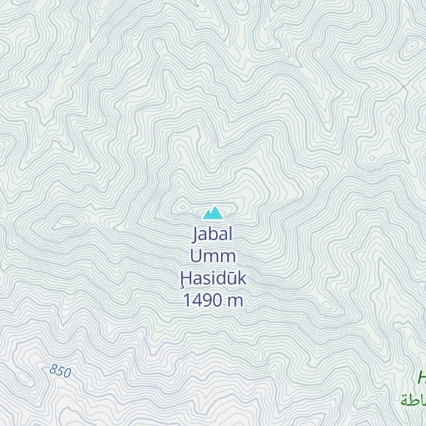 Map of Jabal Umm Ḩasidūk