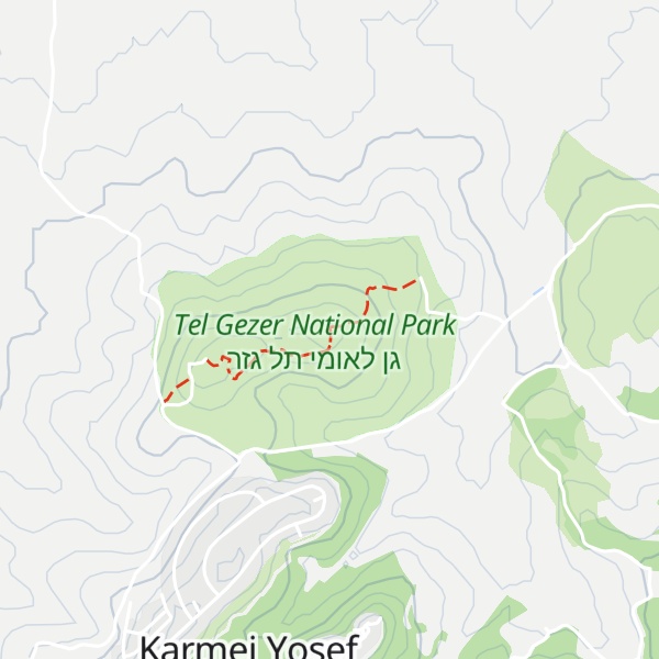 Map of Tel Gezer