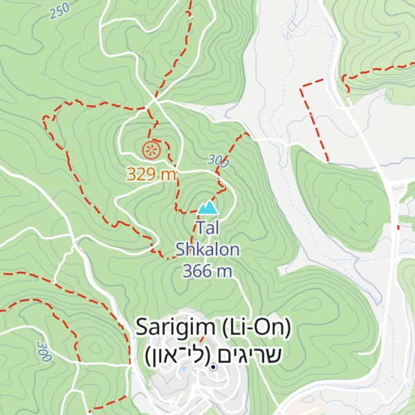 Map of Tal Shkalon
