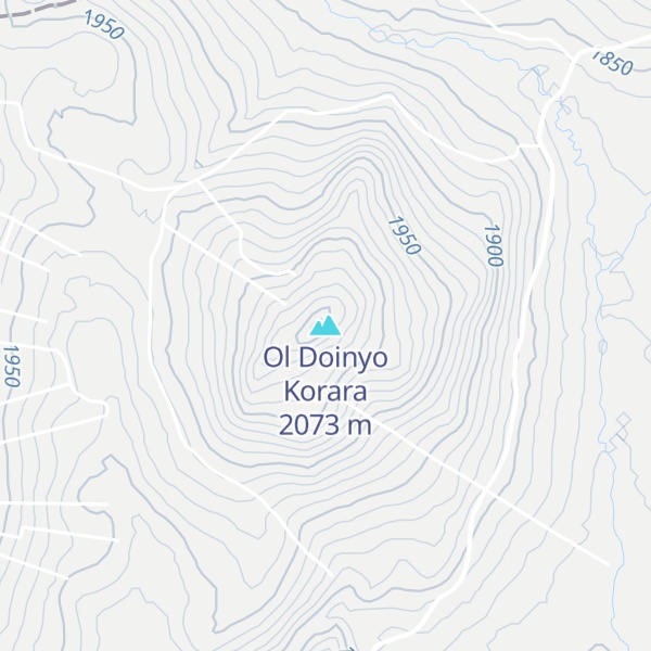 Map of Ol Doinyo Korara