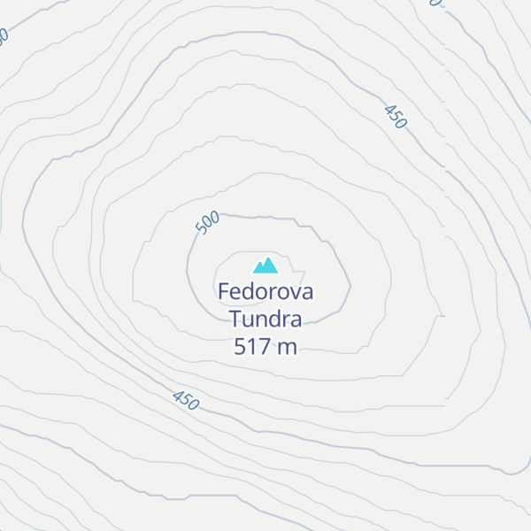 Map of Fedorova Tundra