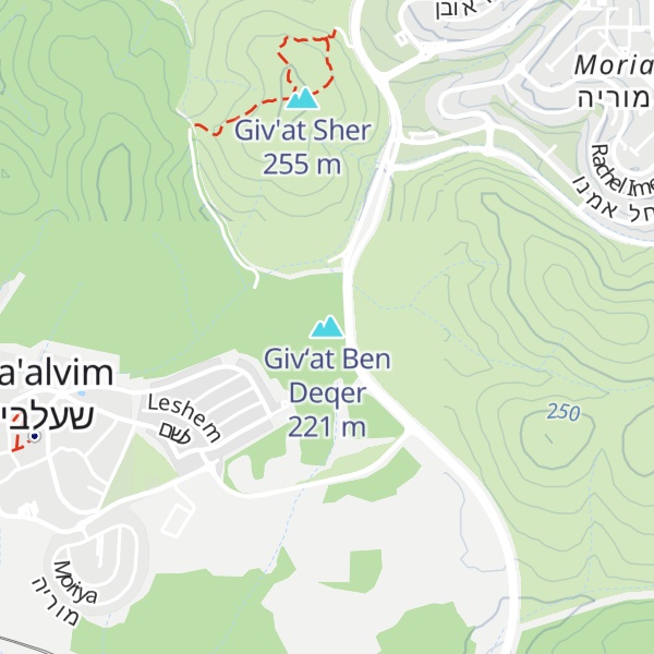 Map of Giv‘at Ben Deqer
