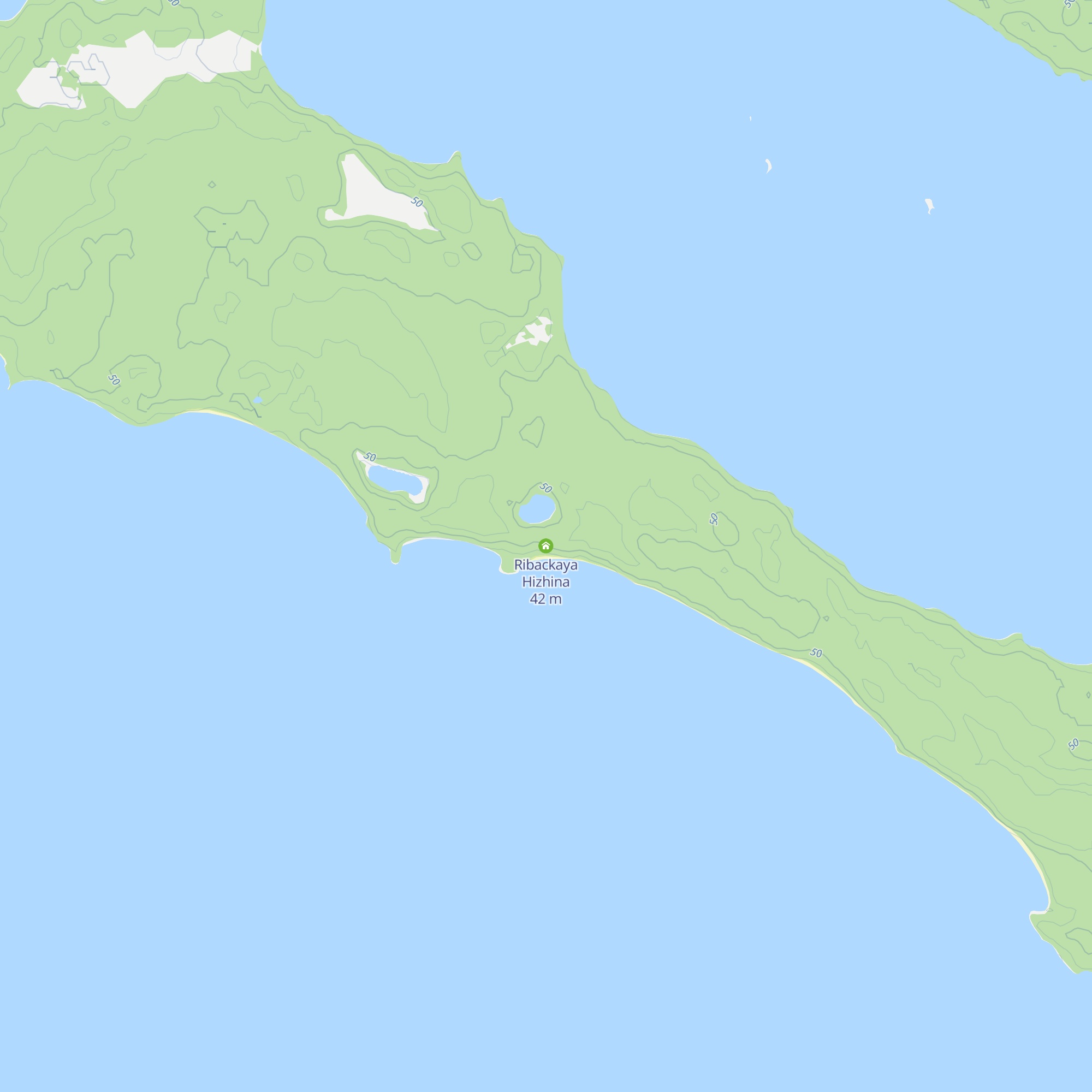 Ribackaya Hizhina map