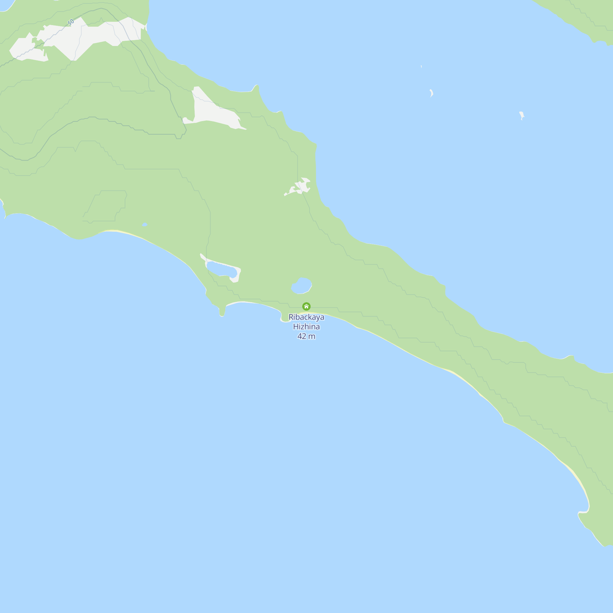 Ribackaya Hizhina map