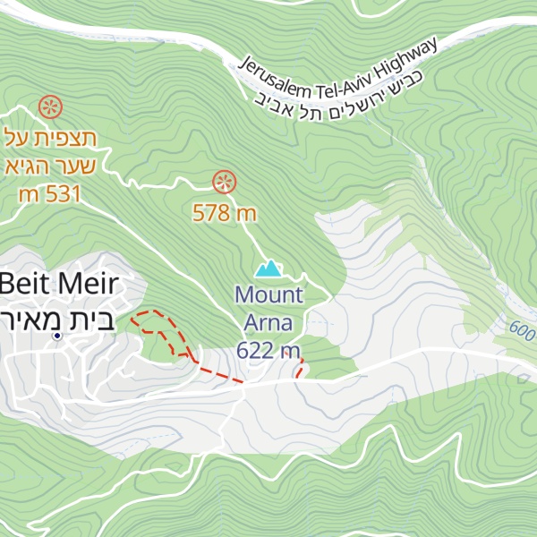 Map of Mount Arna