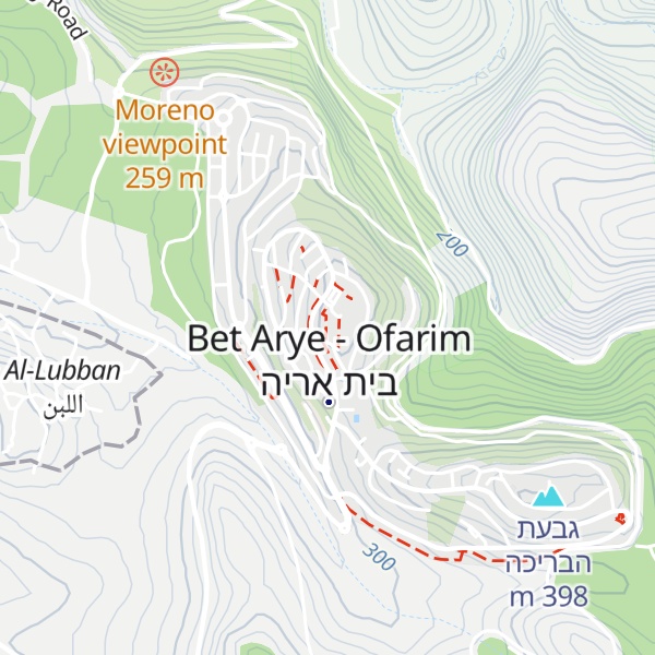 Map of בית אריה