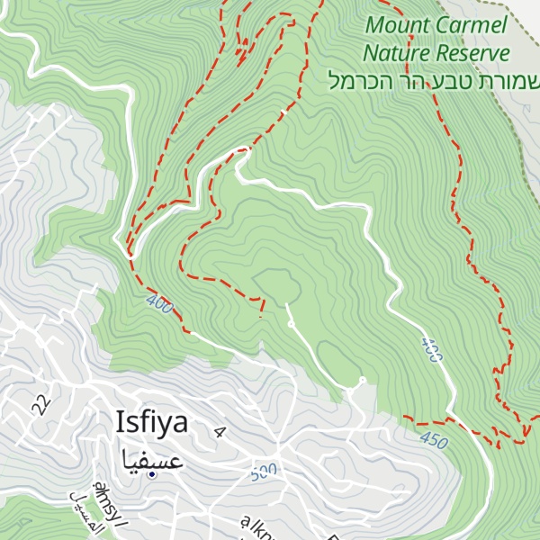 Map of Miẕpé H̱usifa