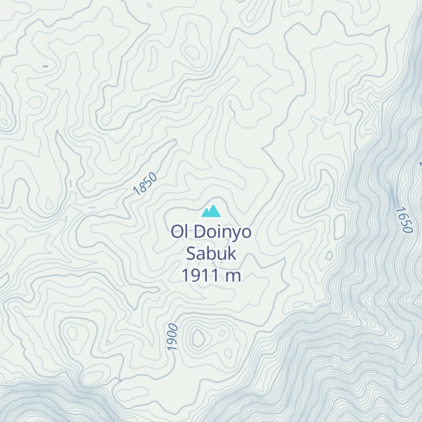 Map of Ol Doinyo Sabuk