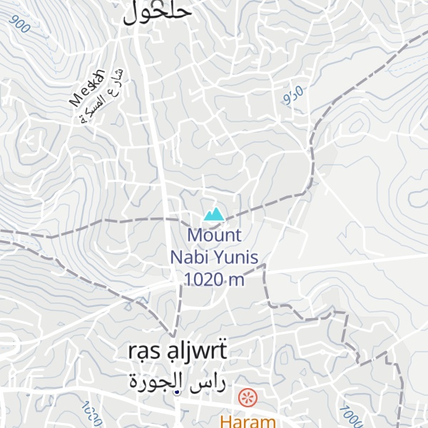 Map of Mount Nabi Yunis