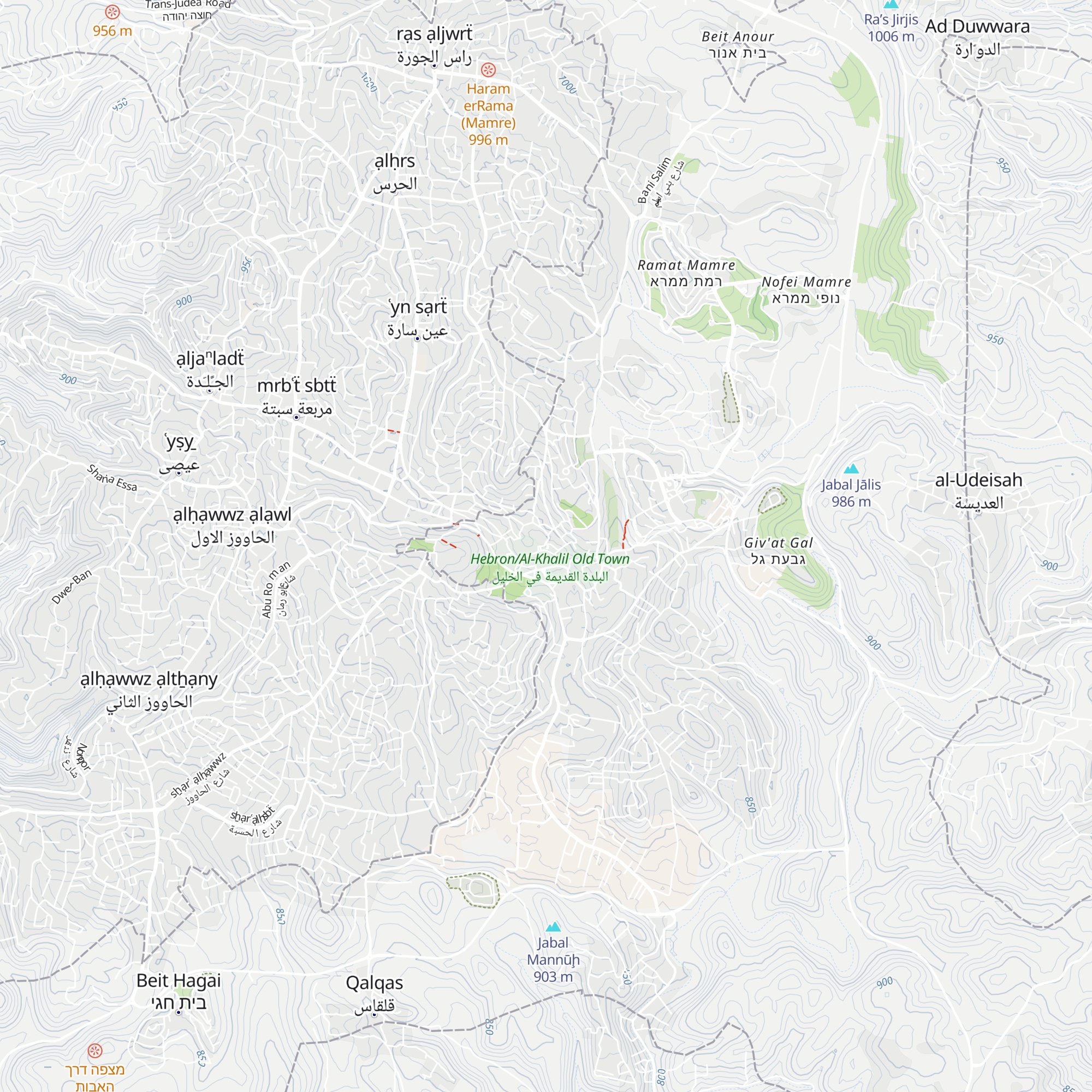 Hebron Rehabilitation Committee map