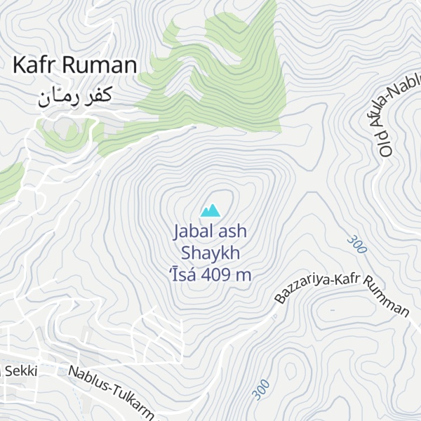 Map of Jabal ash Shaykh ‘Īsá