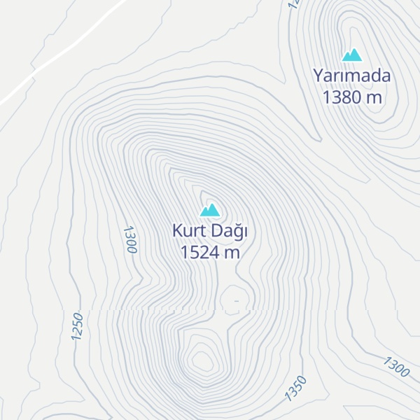 Map of Kurt Dağı