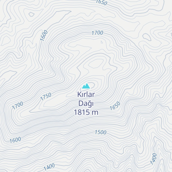 Map of Kırlar Dağı
