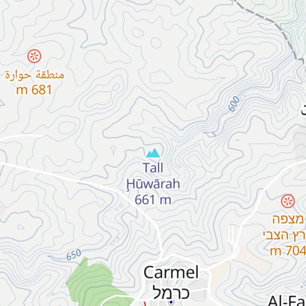 Map of Tall Ḩūwārah