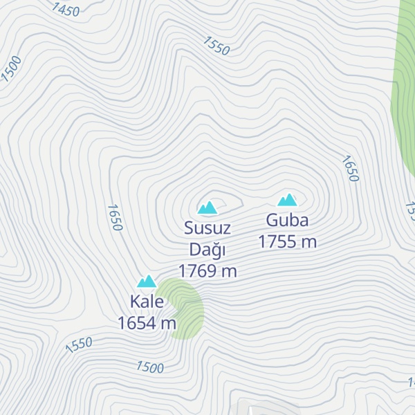 Map of Susuz Dağı
