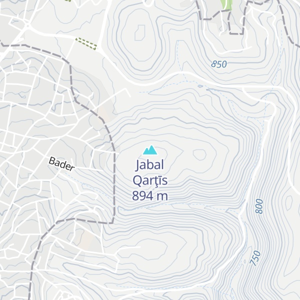 Map of Jabal Qarţīs