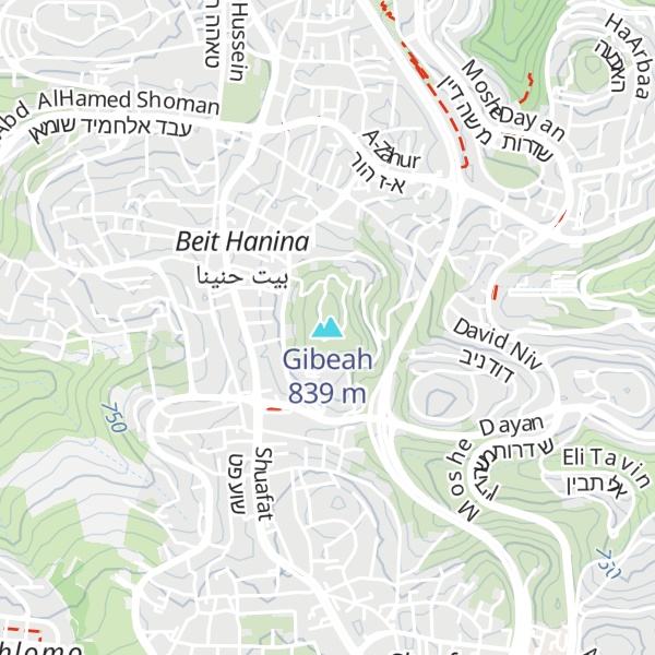Map of Gibeah