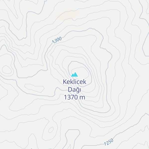 Map of Keklicek Dağı