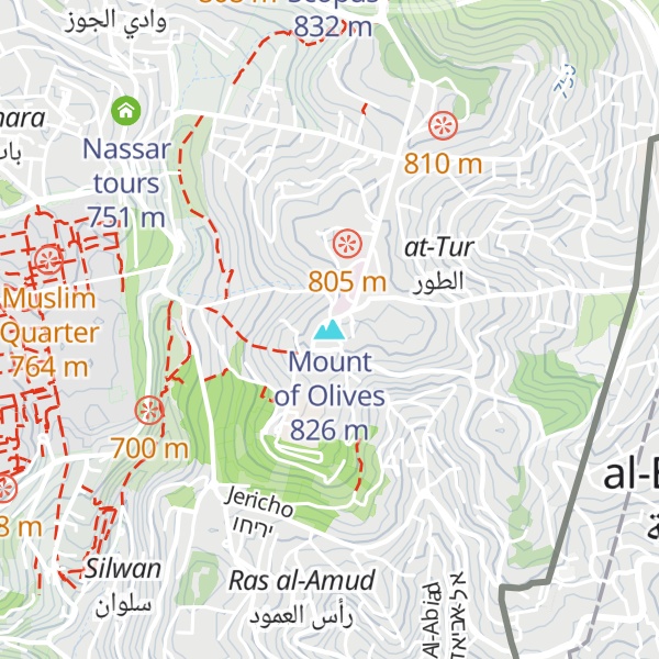 Map of Mount of Olives