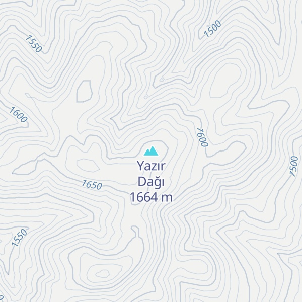 Map of Yazır Dağı