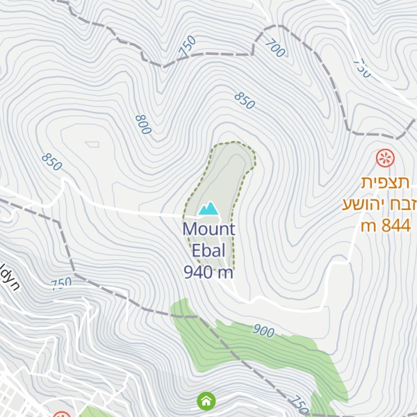 Map of Mount Ebal