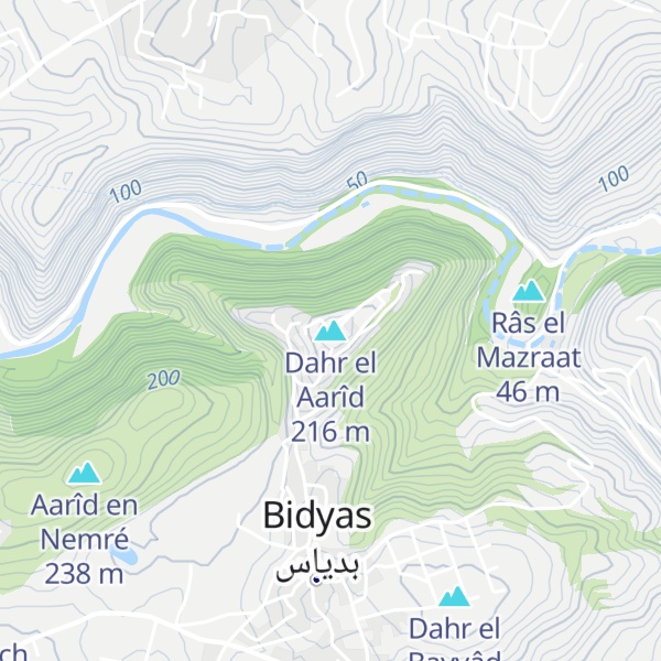 Map of Dahr el Aarîd