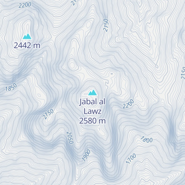 Map of Jabal al Lawz