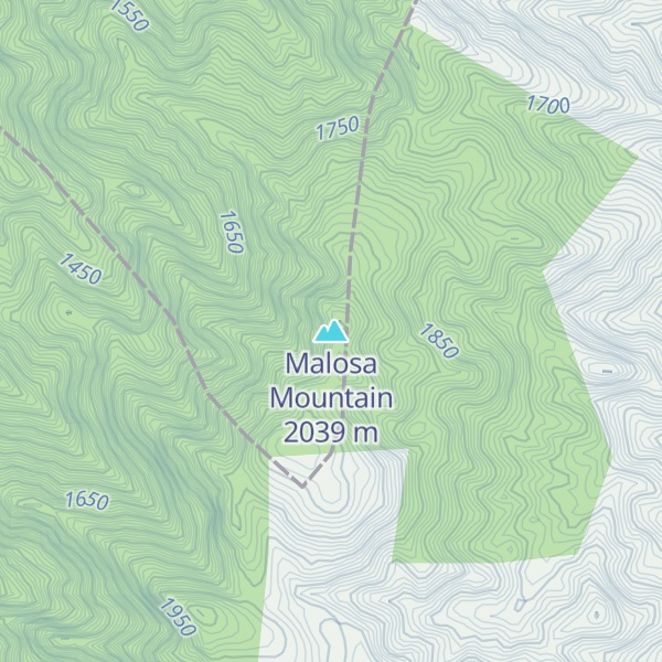 Map of Malosa Mountain