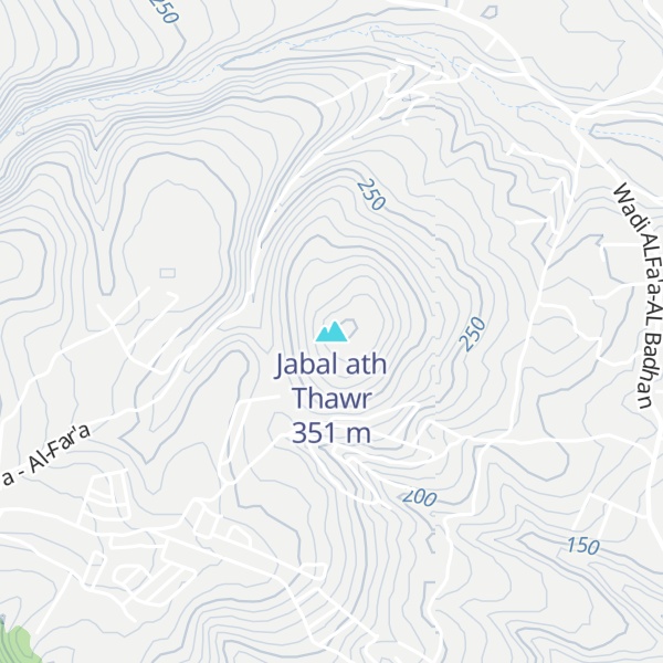 Map of Jabal ath Thawr
