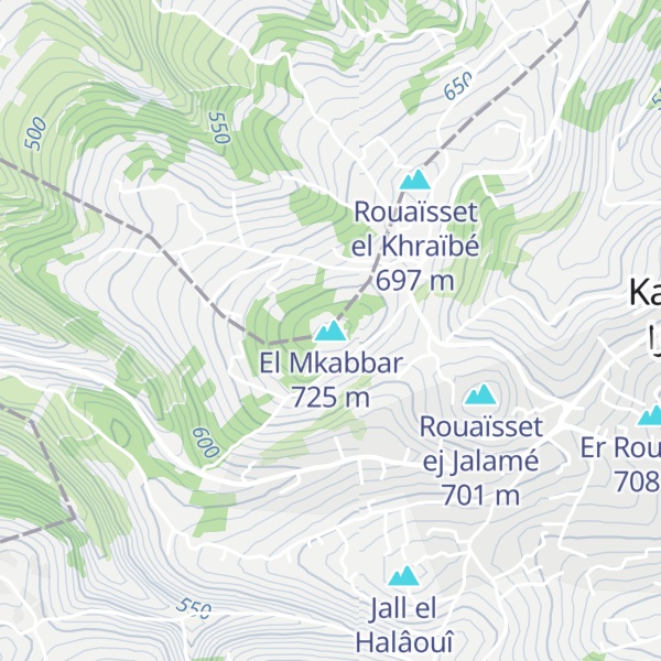 Map of El Mkabbar